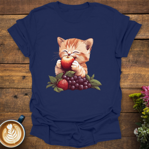 Cat Eating Fruit T-Shirt