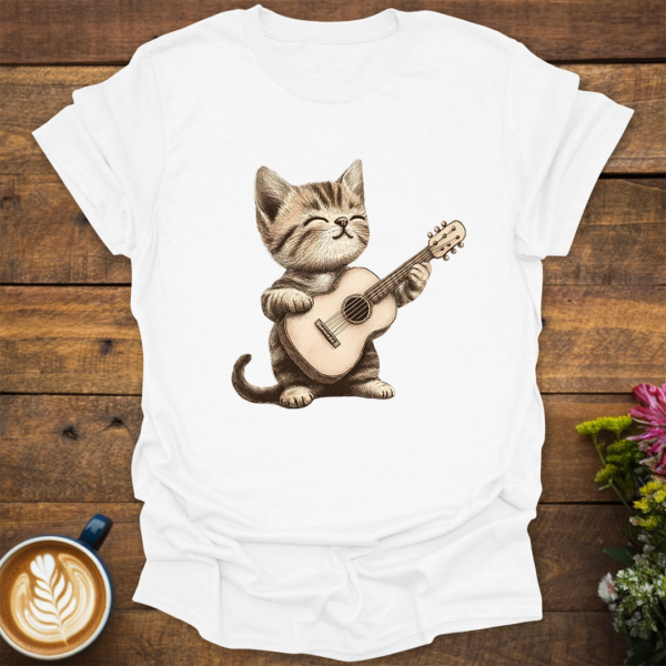 Cat Playing Guitar T-Shirt