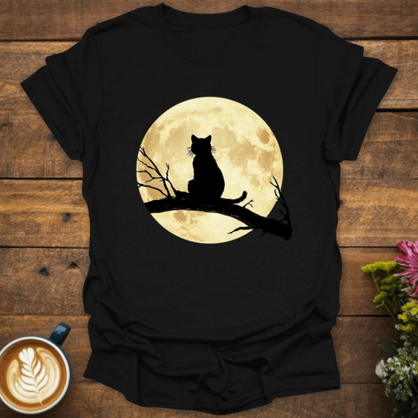 Cat Silhouette Moon T-Shirt