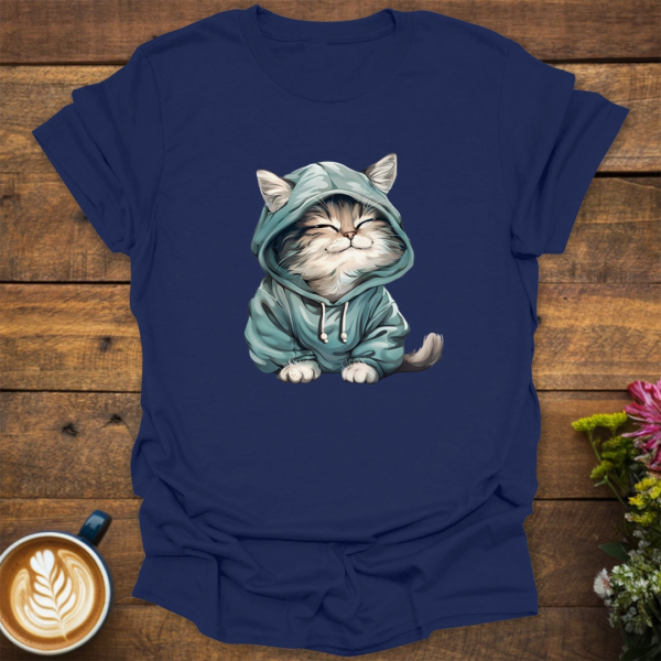 Cat in Hoodie T-Shirt