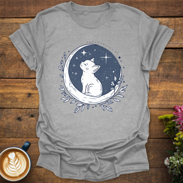 Crescent Moon Cat T-Shirt