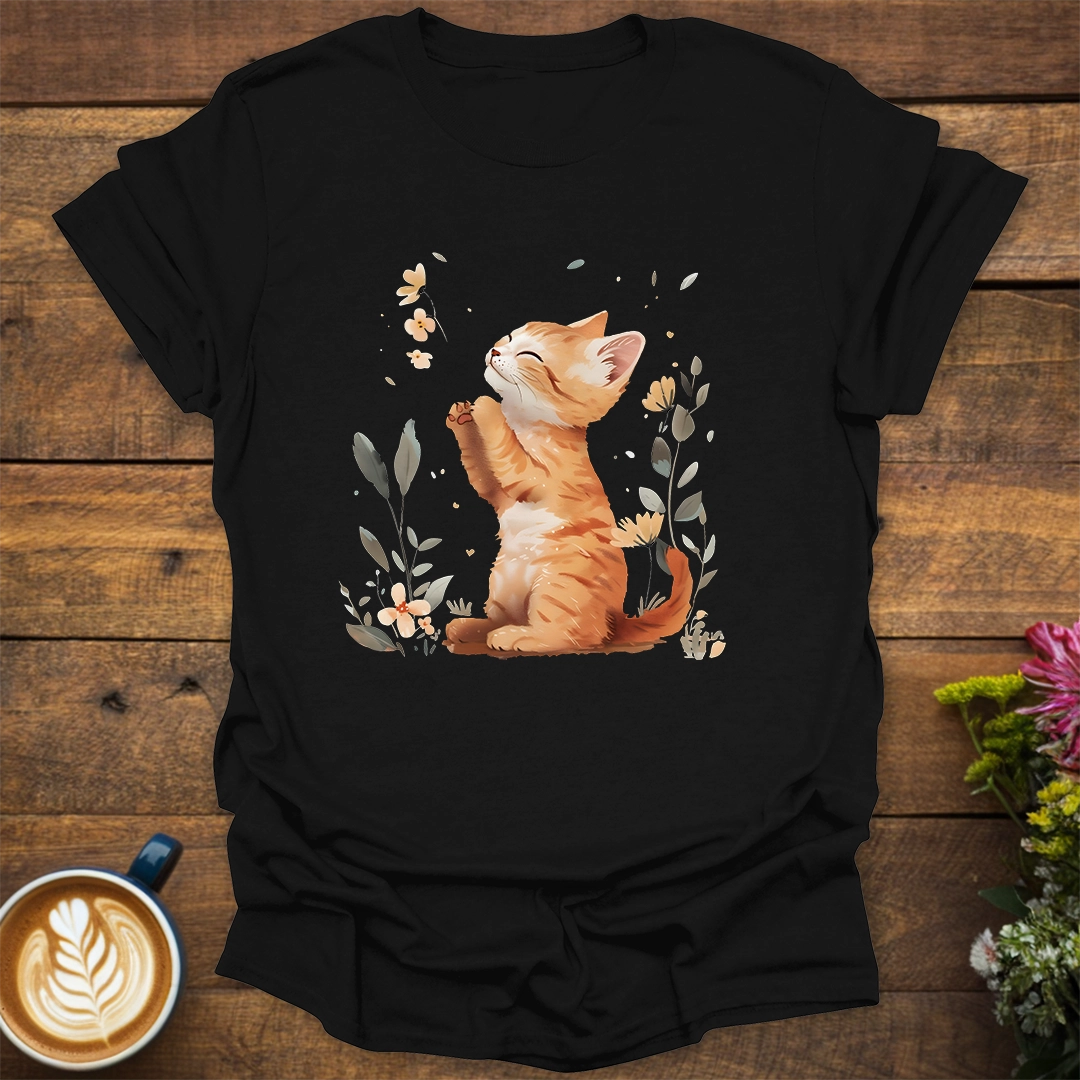 Garden Ginger Cat T-Shirt - Image 3