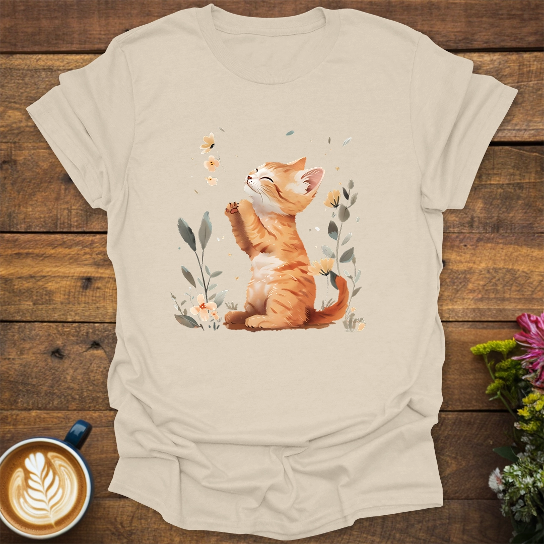 Garden Ginger Cat T-Shirt - Image 2