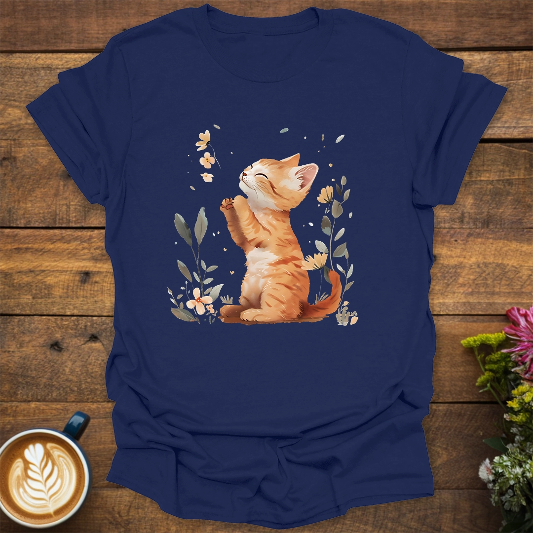 Garden Ginger Cat T-Shirt - Image 5