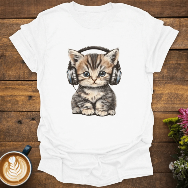 Kitten Headphones T-Shirt