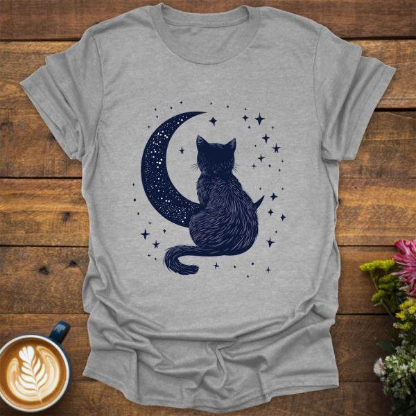 Starry Moon Cat T-Shirt