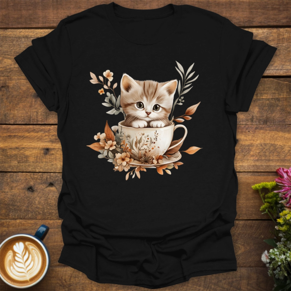 Tea Cup Cat T-Shirt